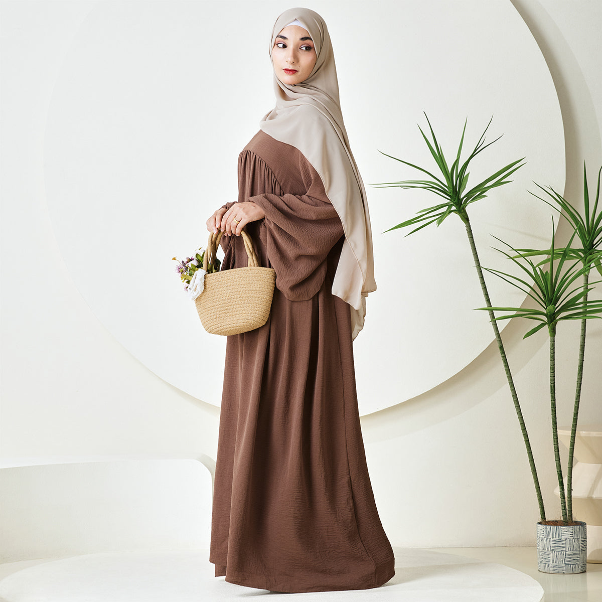 Reversible Abaya Made With Crepe Fabric(NCA004)