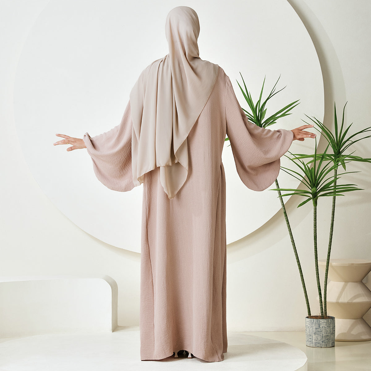 Reversible Abaya Made With Crepe Fabric(NCA004)