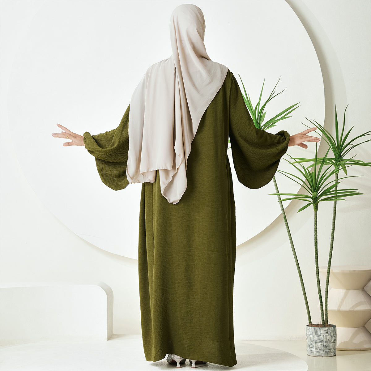Reversible Abaya Made With Crepe Fabric(NCA004)