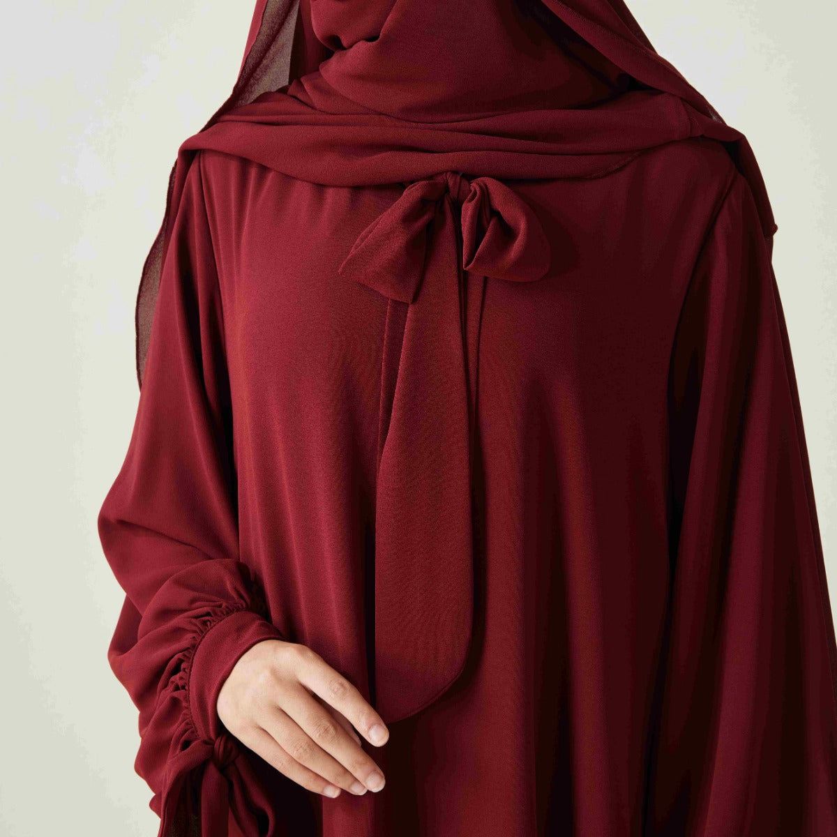 Chiffon Butterfly Sleeve Khimar Set – 2-Piece Hajj Outfit (NCS009)