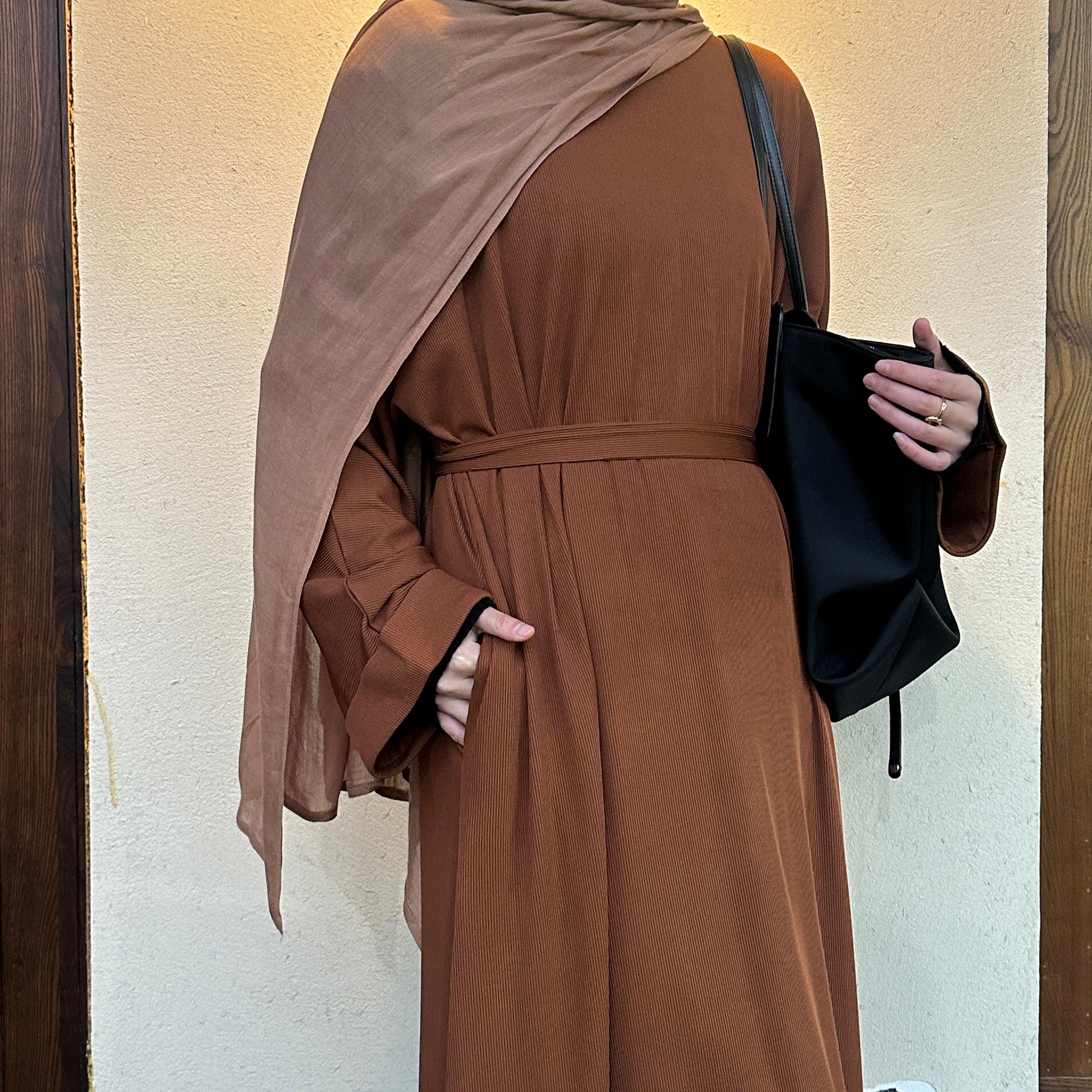 Ribbed Knit Aseela Abaya(NCA002)