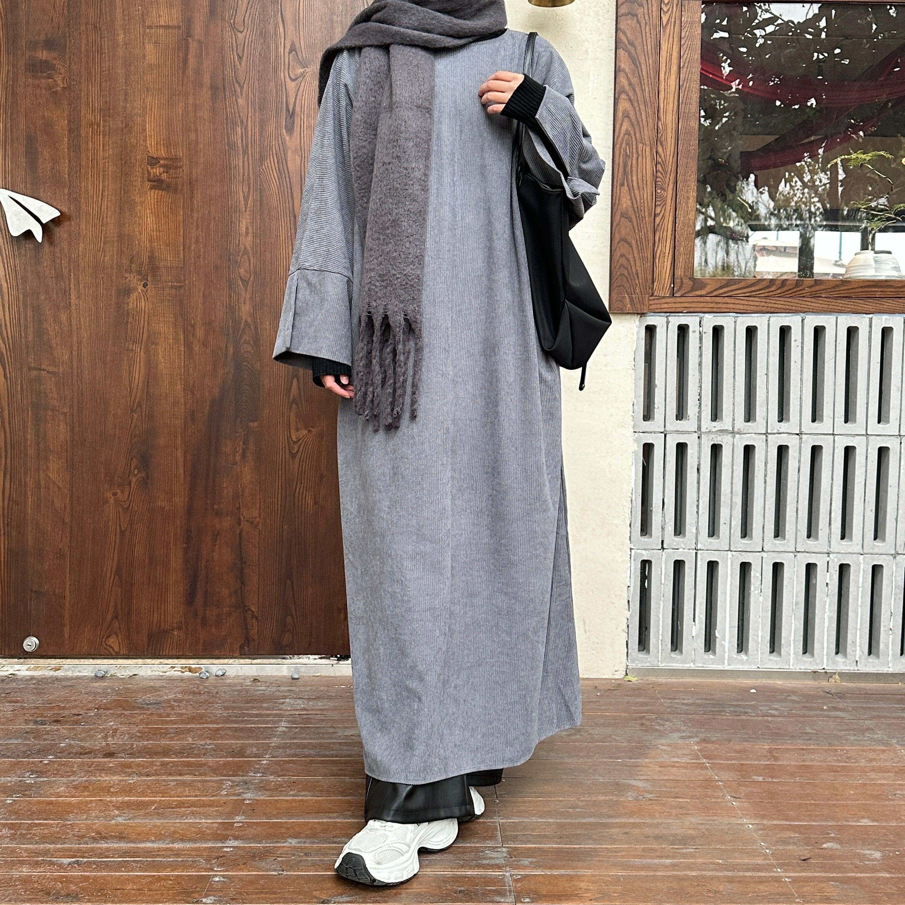 Winter Corduroy Basic Khalisa Abaya (NCA003)