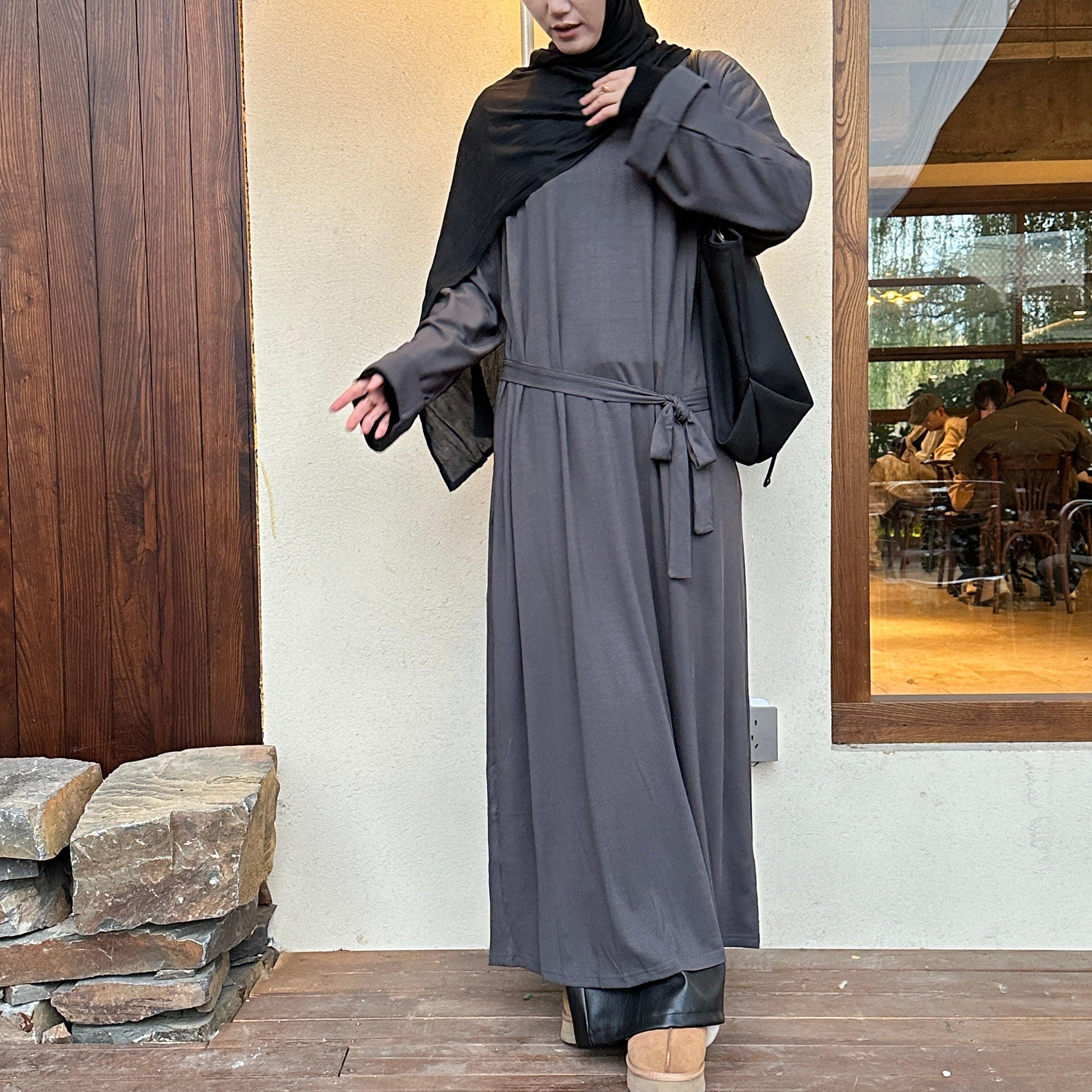 Ribbed Knit Aseela Abaya(NCA002)