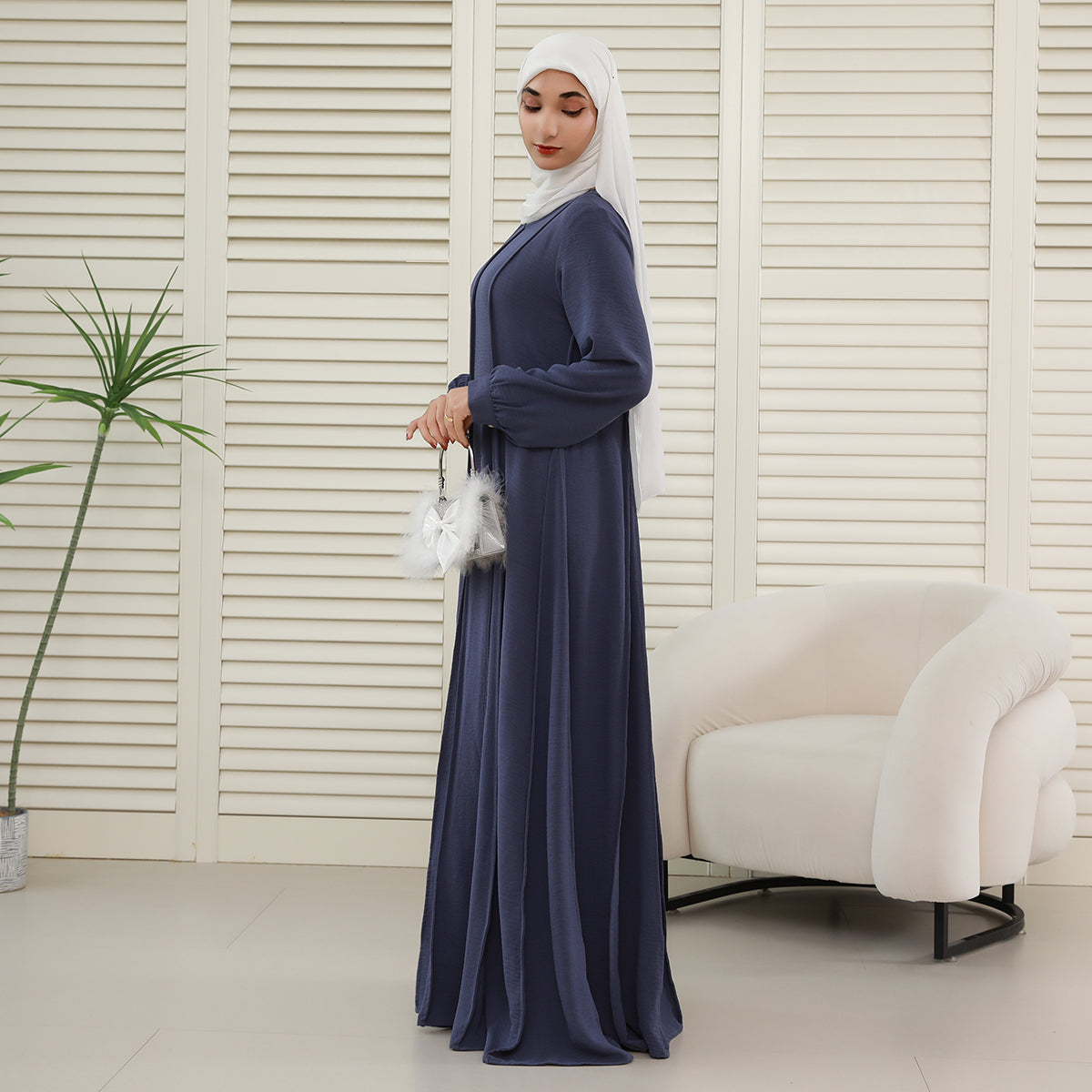 CEY Crinkle Maxi Abaya – Breathable Summer Modest Dress (NCA007)