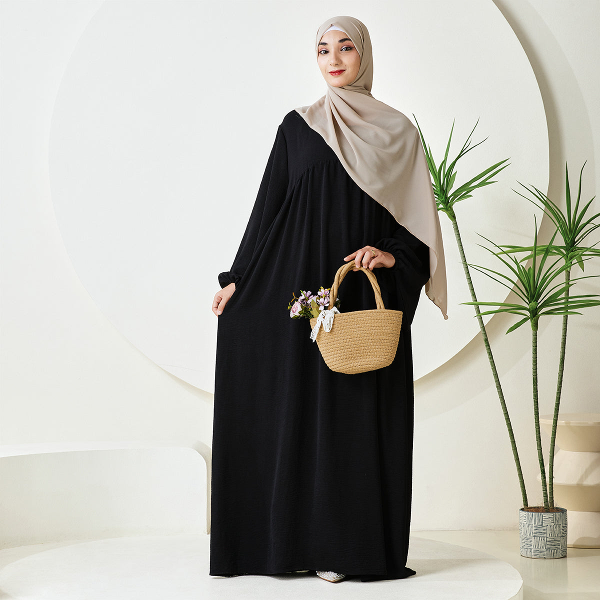 Reversible Abaya Made With Crepe Fabric(NCA004)