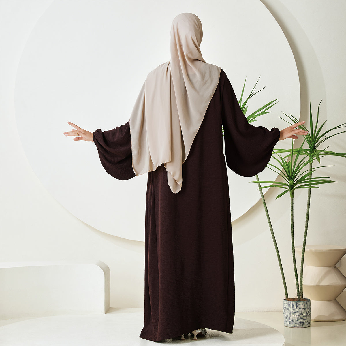 Reversible Abaya Made With Crepe Fabric(NCA004)