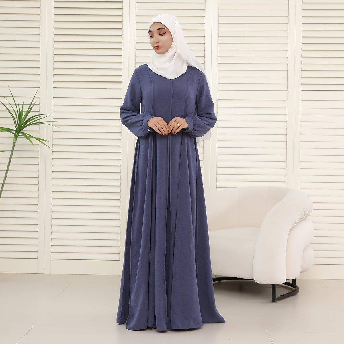 CEY Crinkle Maxi Abaya – Breathable Summer Modest Dress (NCA007)