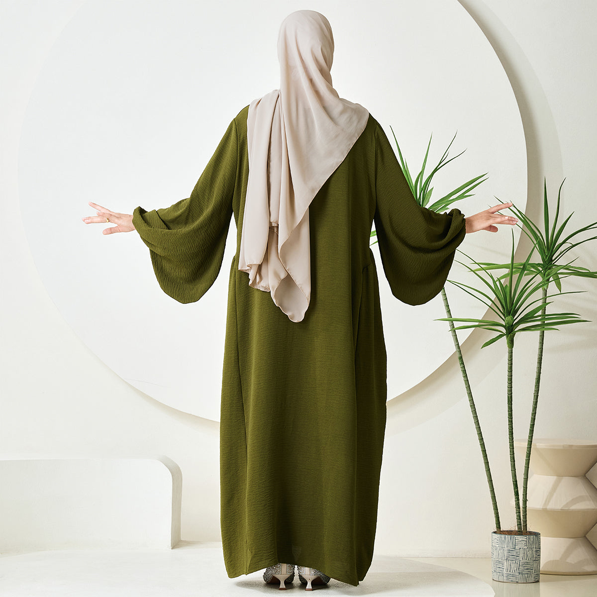 Reversible Abaya Made With Crepe Fabric(NCA004)