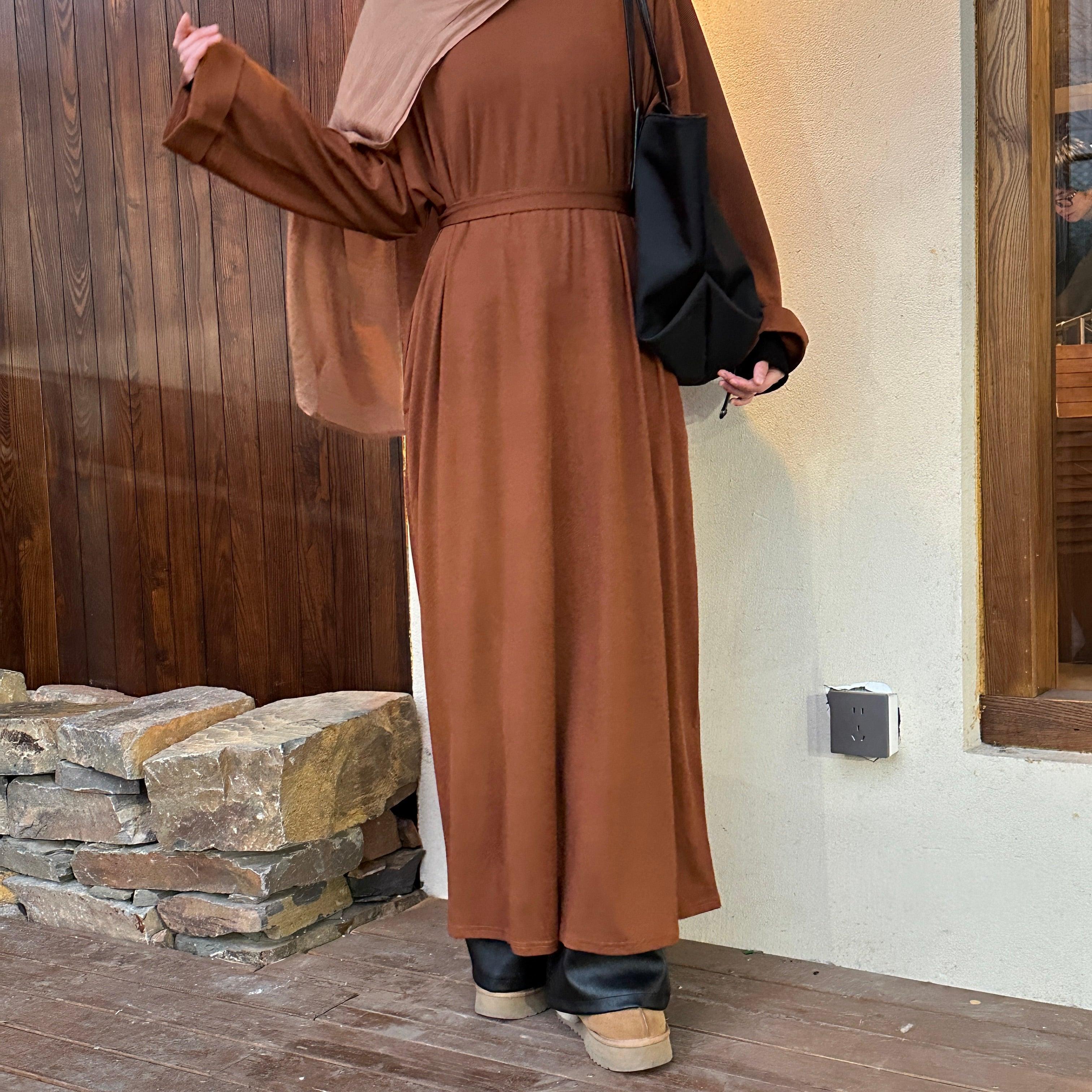 Ribbed Knit Aseela Abaya(NCA002)