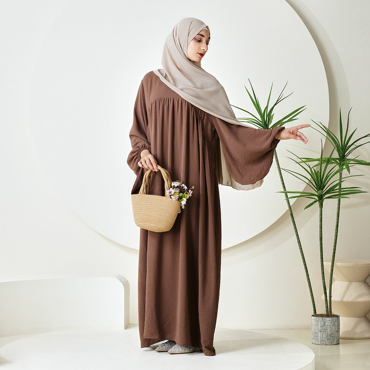 Reversible Abaya Made With Crepe Fabric(NCA004)