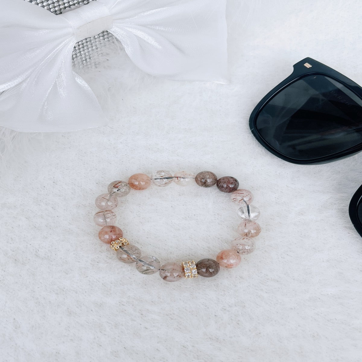 Handmade Glass Bead Bracelet – Elegant Minimalist Jewelry for Women(NCJ003)