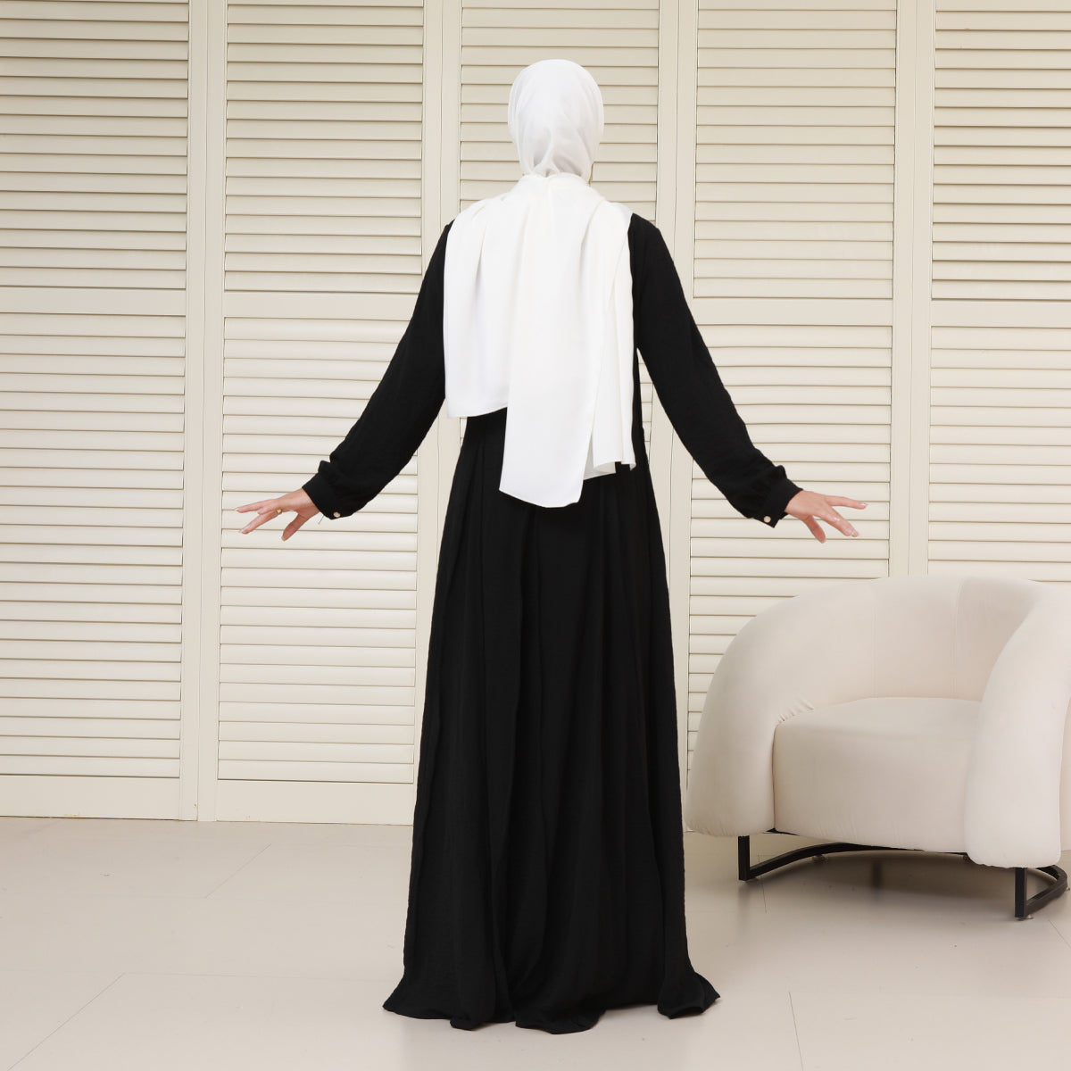 CEY Crinkle Maxi Abaya – Breathable Summer Modest Dress (NCA007)