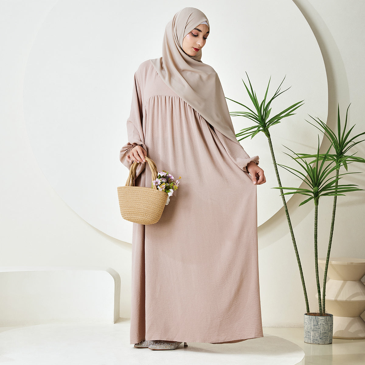 Reversible Abaya Made With Crepe Fabric(NCA004)