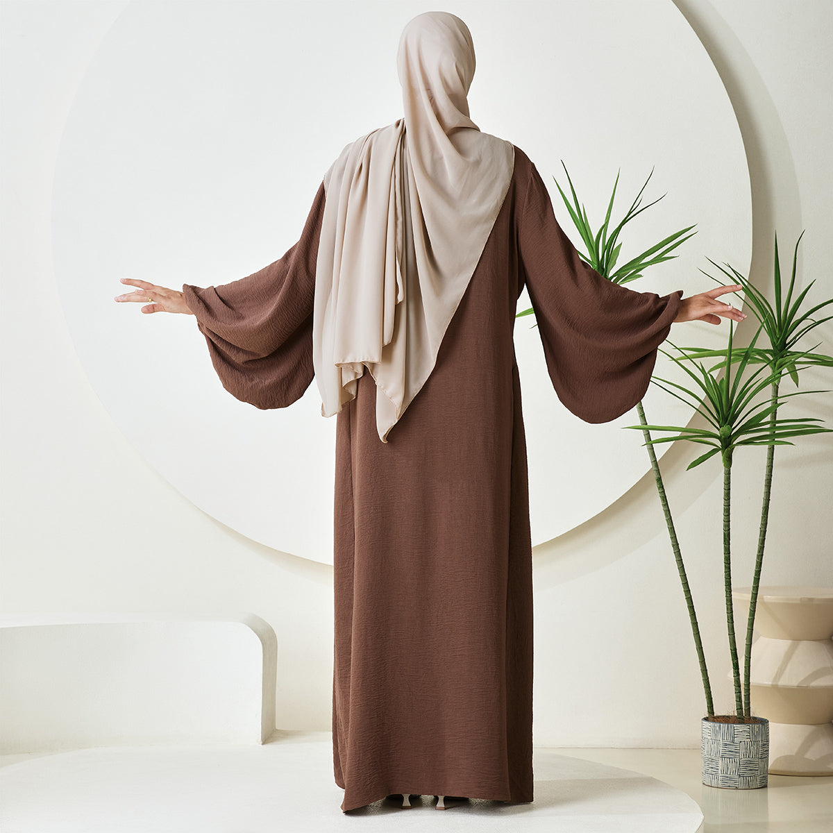 Reversible Abaya Made With Crepe Fabric(NCA004)