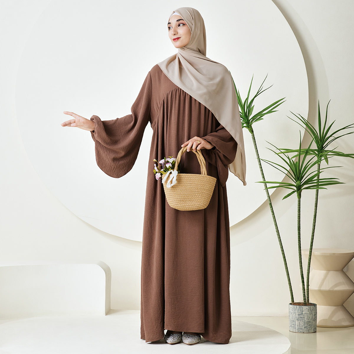 Reversible Abaya Made With Crepe Fabric(NCA004)