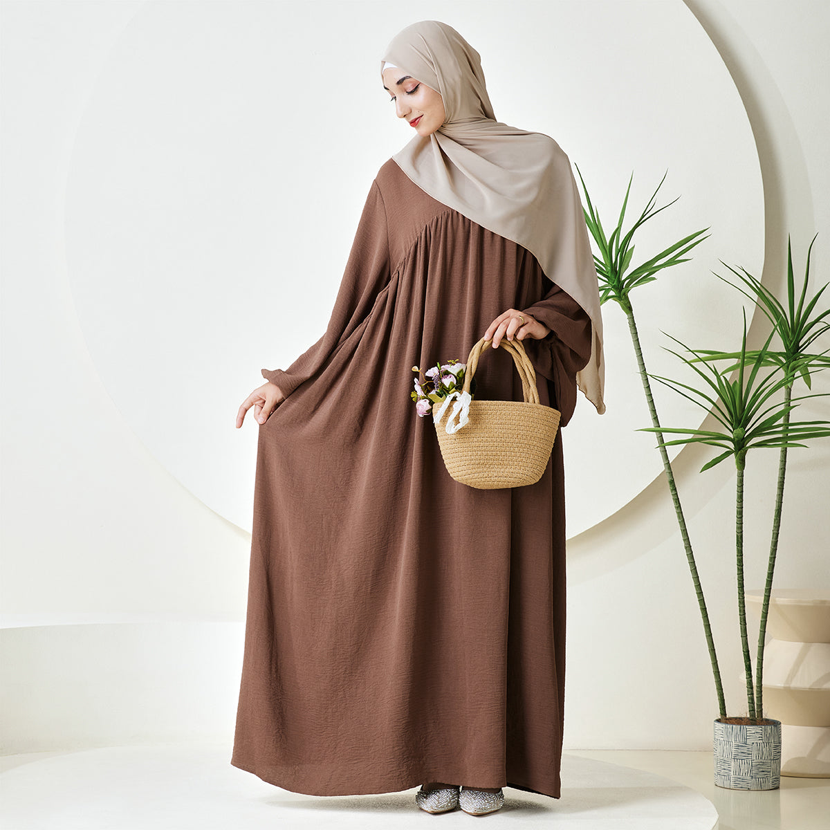 Reversible Abaya Made With Crepe Fabric(NCA004)