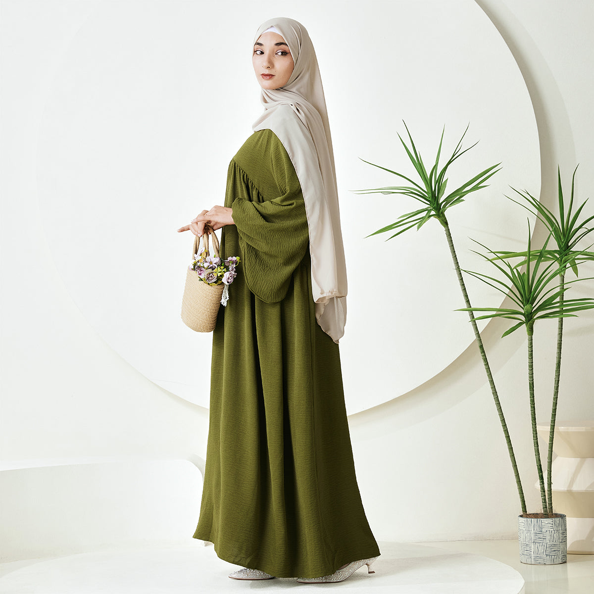 Reversible Abaya Made With Crepe Fabric(NCA004)