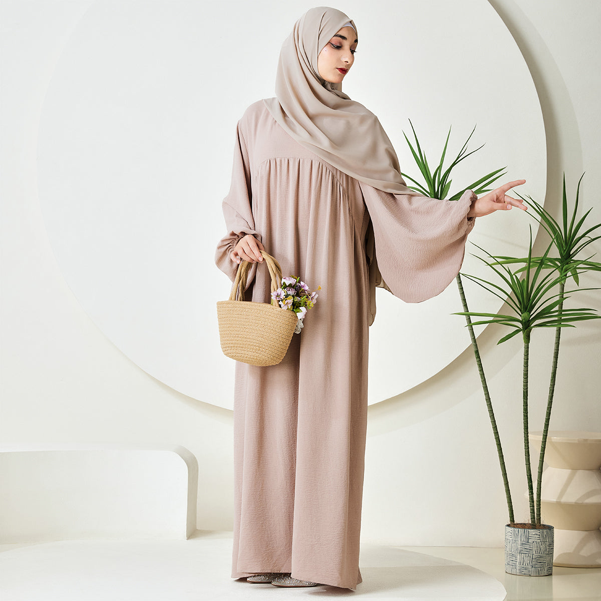 Reversible Abaya Made With Crepe Fabric(NCA004)