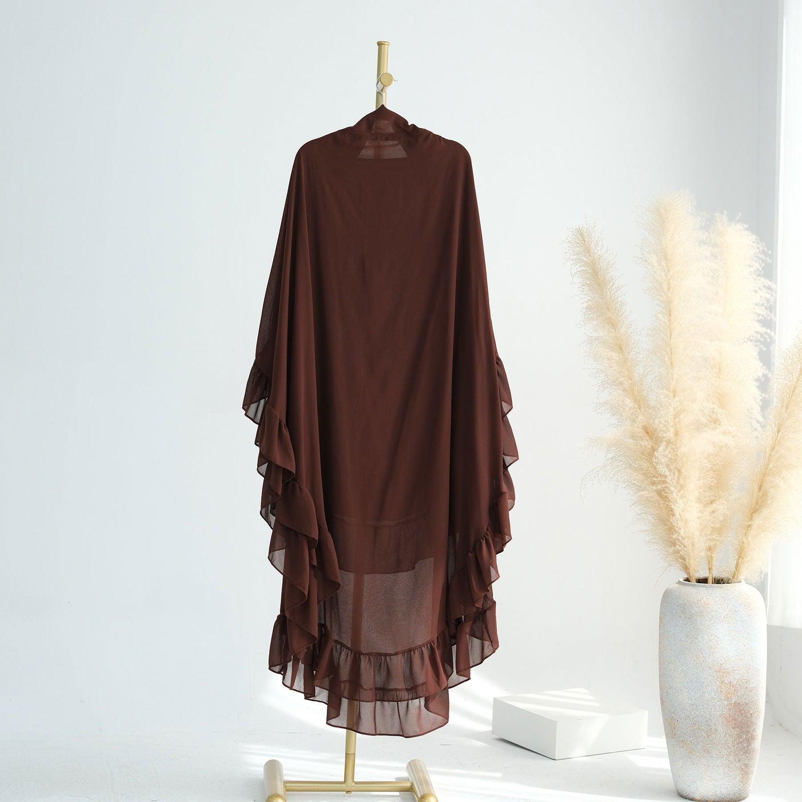 Long Headscarf Chiffon Khimar Abaya Muslim Maxi Hijab - MuMoModesty