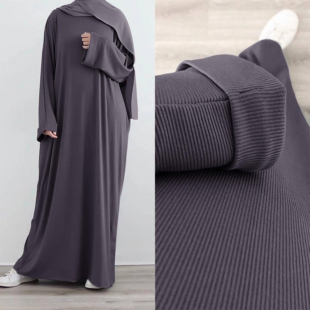 Ribbed Knit Aseela Abaya(NCA002)