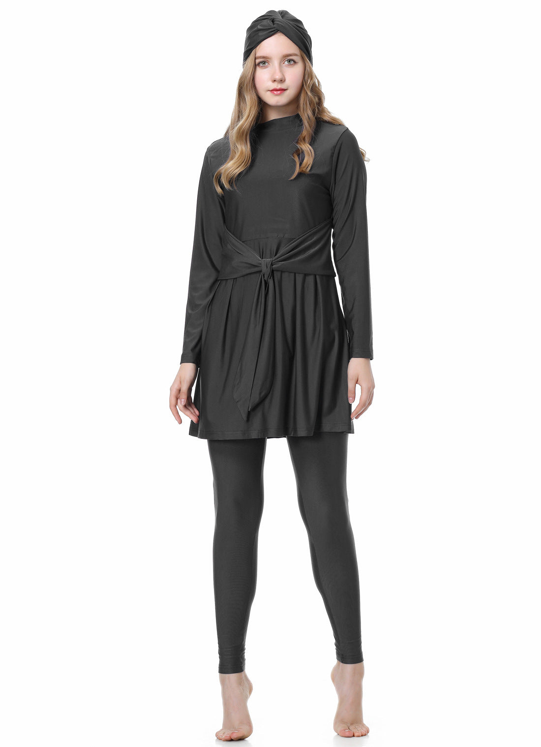 Modest Burkini Muslim Swimwear – 3-Piece Full Coverage Set with Hijab Cap