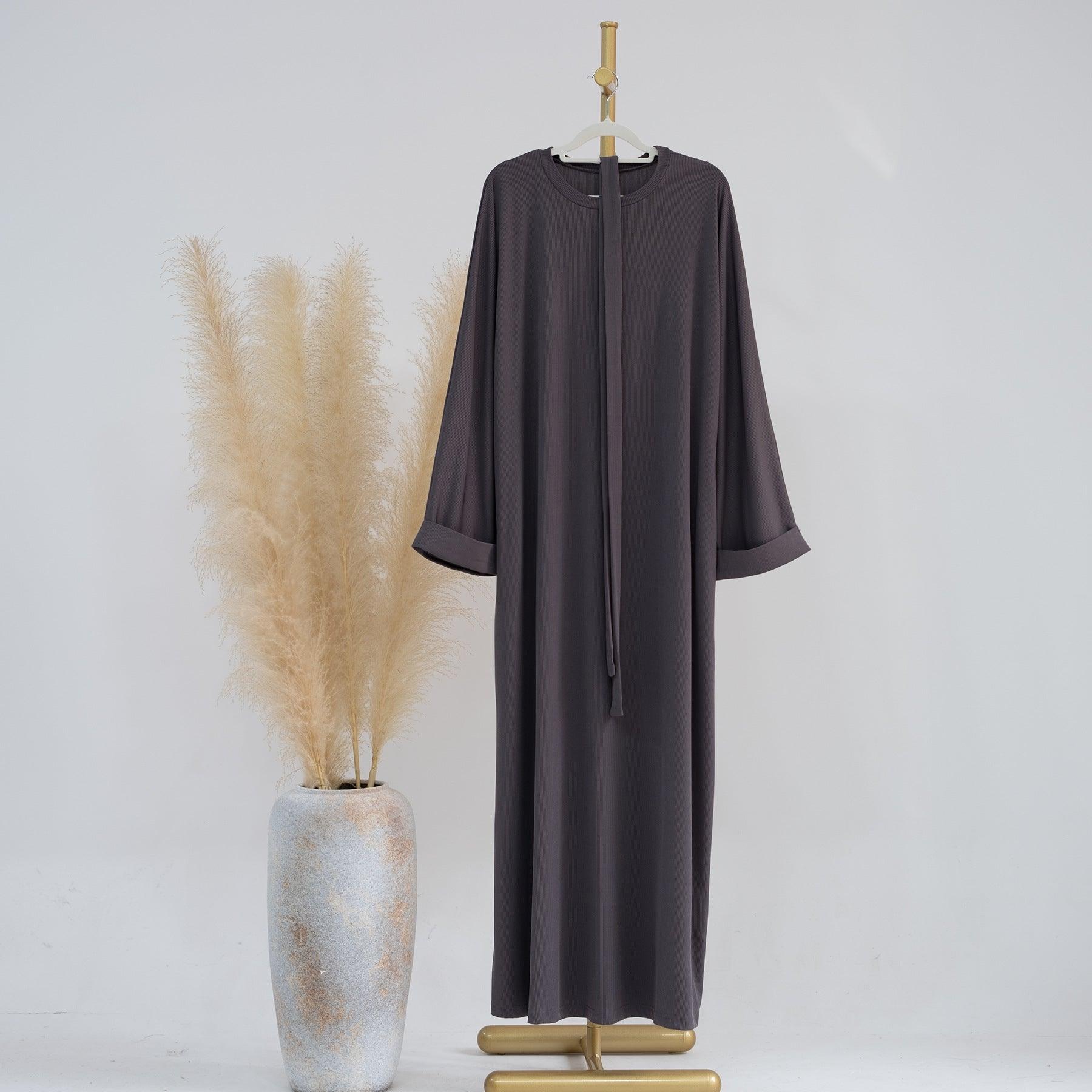 Ribbed Knit Aseela Abaya(NCA002)