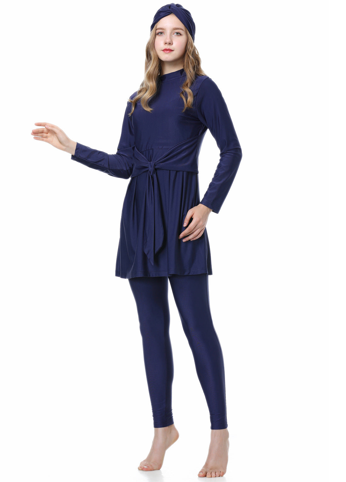 Modest Burkini Muslim Swimwear – 3-Piece Full Coverage Set with Hijab Cap