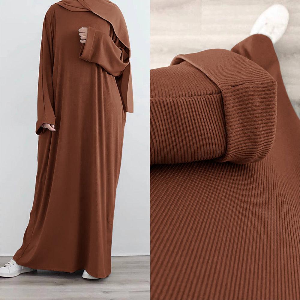 Ribbed Knit Aseela Abaya(NCA002)
