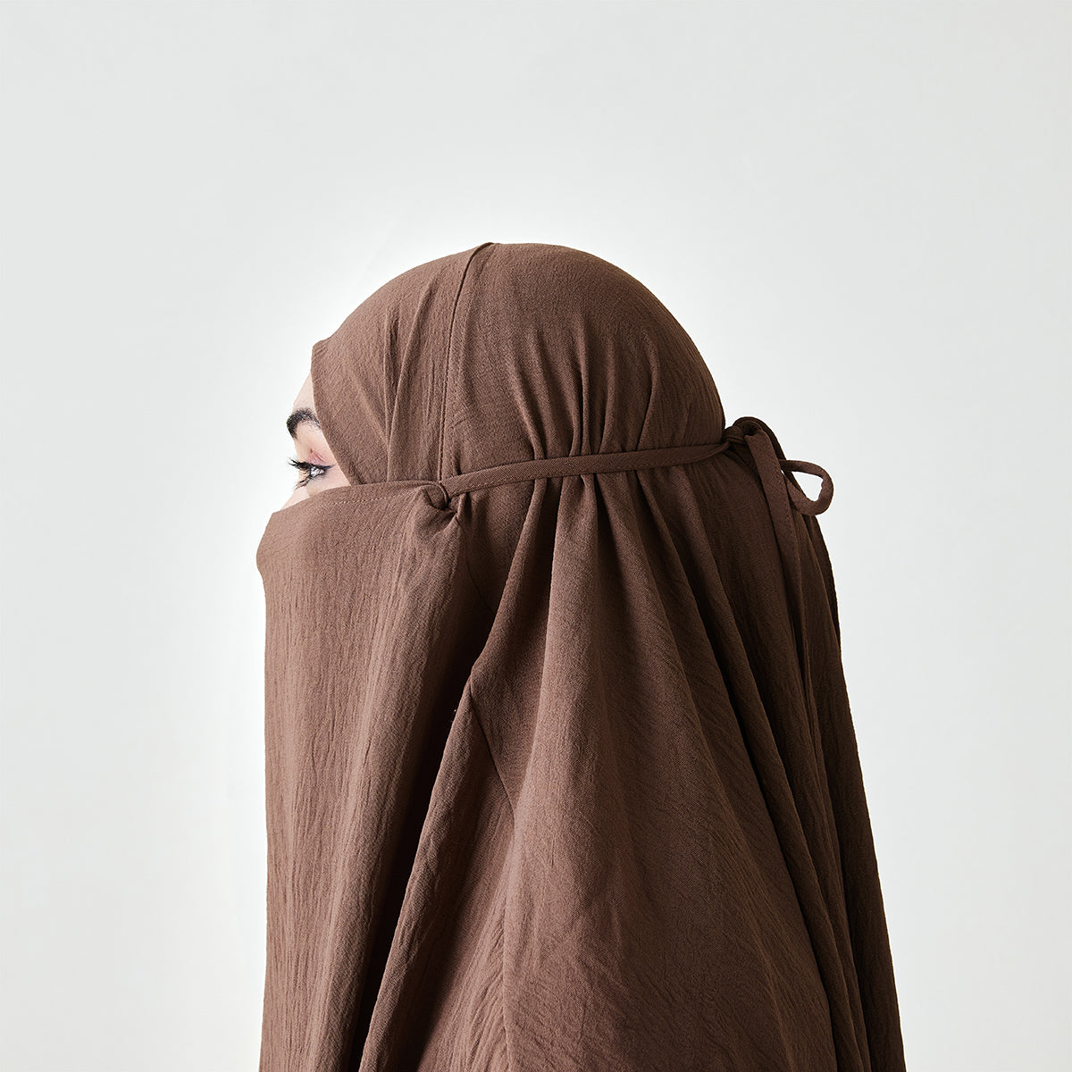 Premium Crepe One Layer Khimar Stretchable Durable Hijab Scarf for Everyday Wear (NCK001)