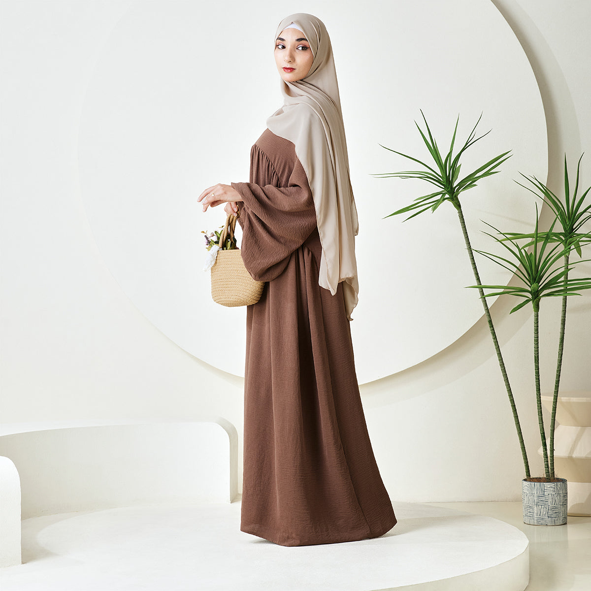Reversible Abaya Made With Crepe Fabric(NCA004)