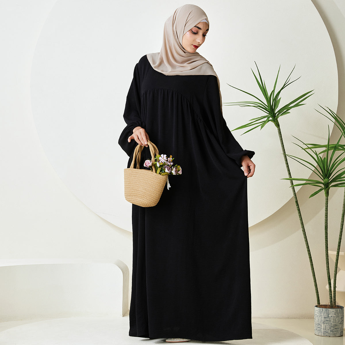 Reversible Abaya Made With Crepe Fabric(NCA004)