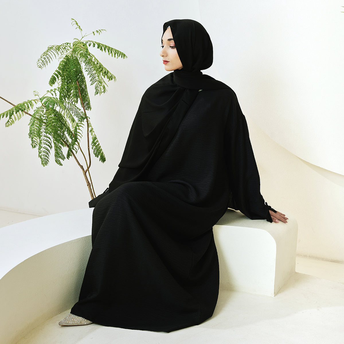 Casual Solid Color Long Robe with Tie-Detail Sleeves – Available in Multiple Colors (NCA011)