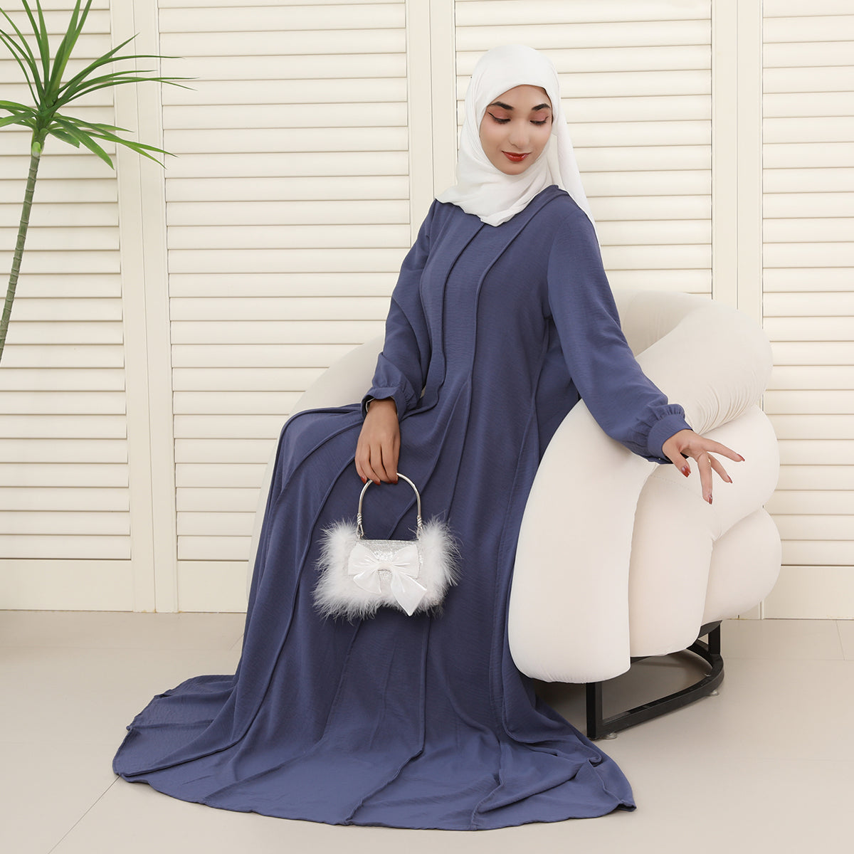 CEY Crinkle Maxi Abaya – Breathable Summer Modest Dress (NCA007)
