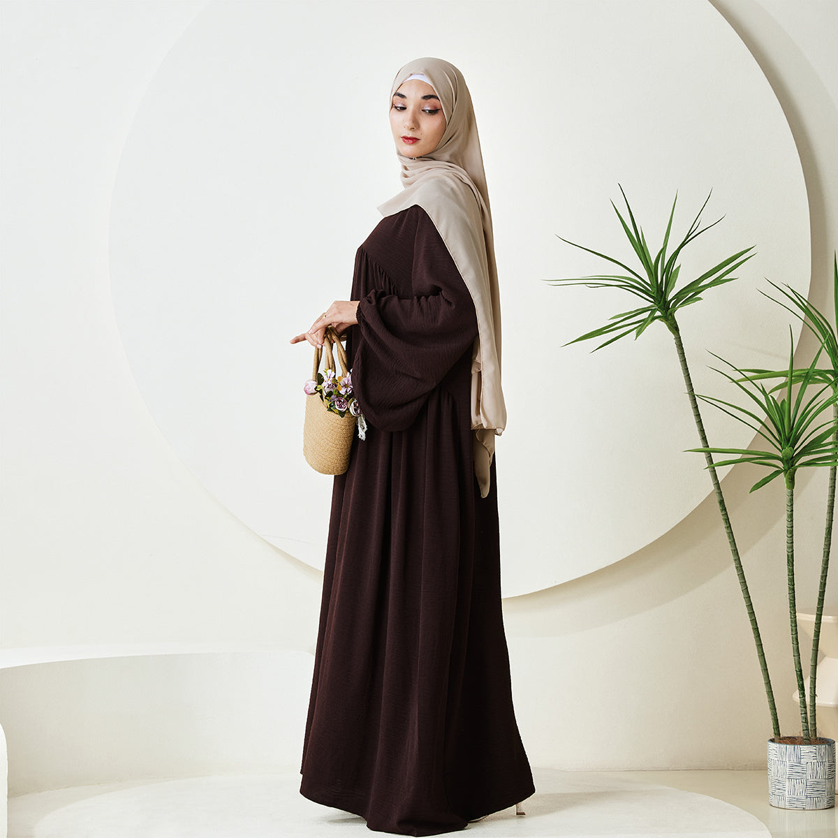 Reversible Abaya Made With Crepe Fabric(NCA004)
