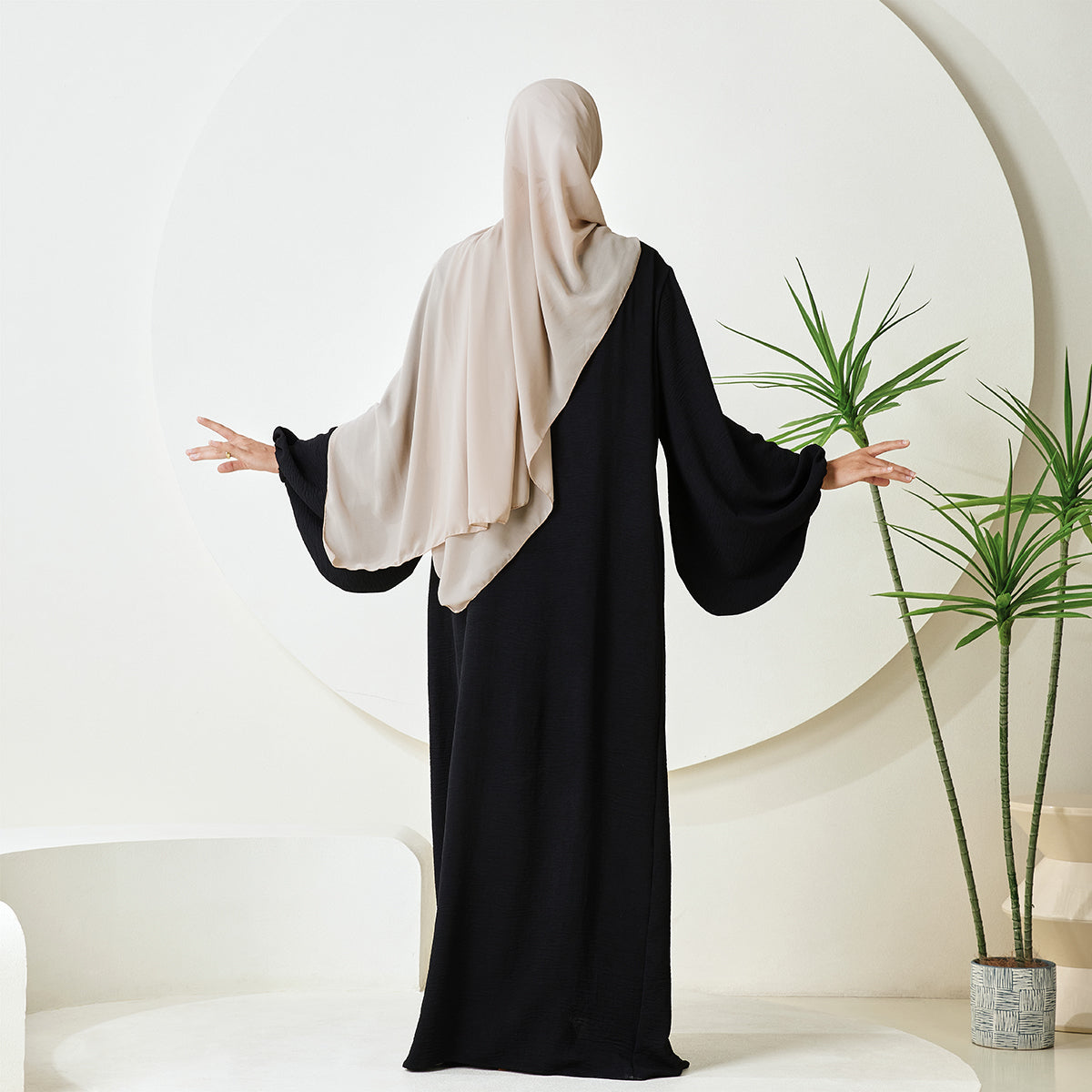 Reversible Abaya Made With Crepe Fabric(NCA004)
