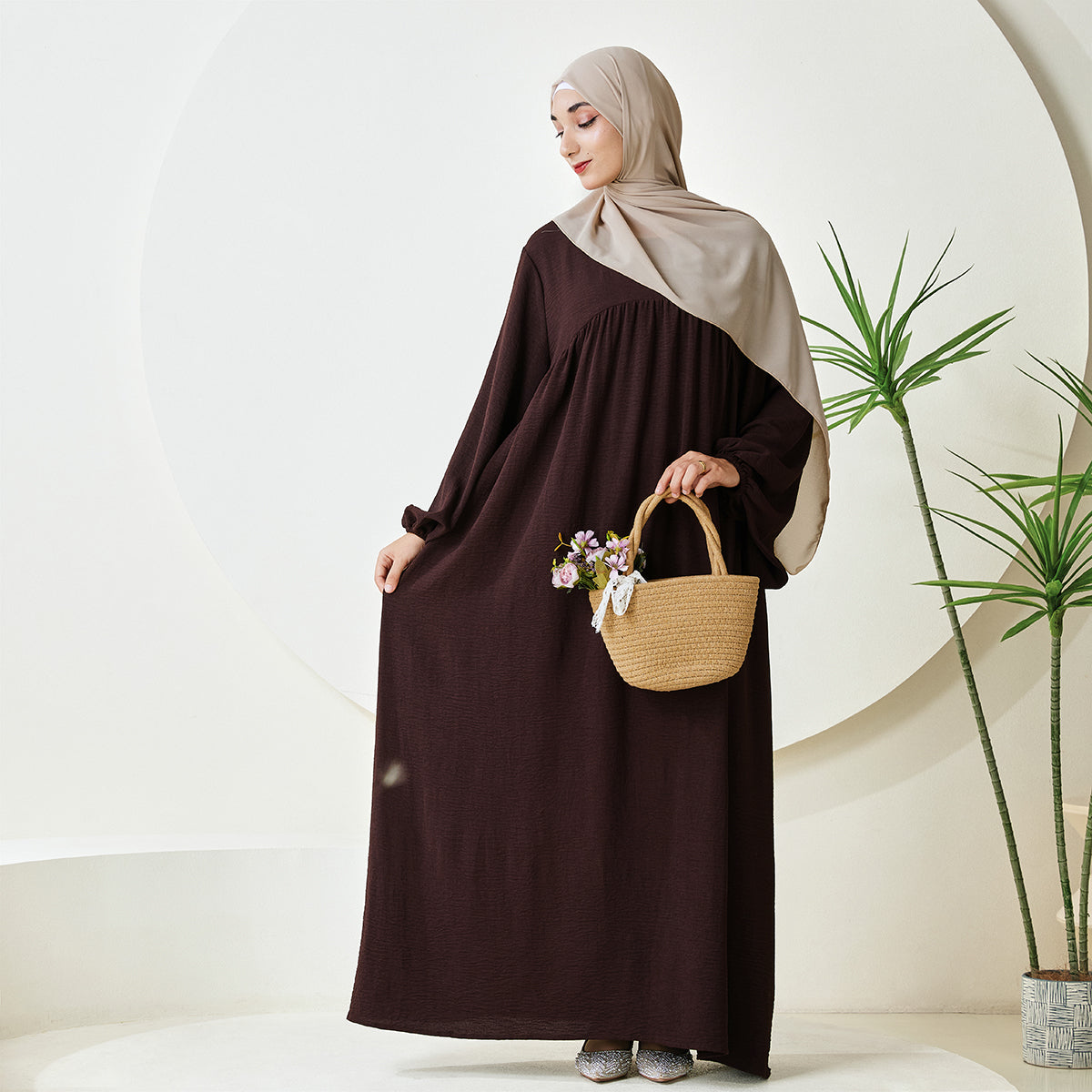 Reversible Abaya Made With Crepe Fabric(NCA004)