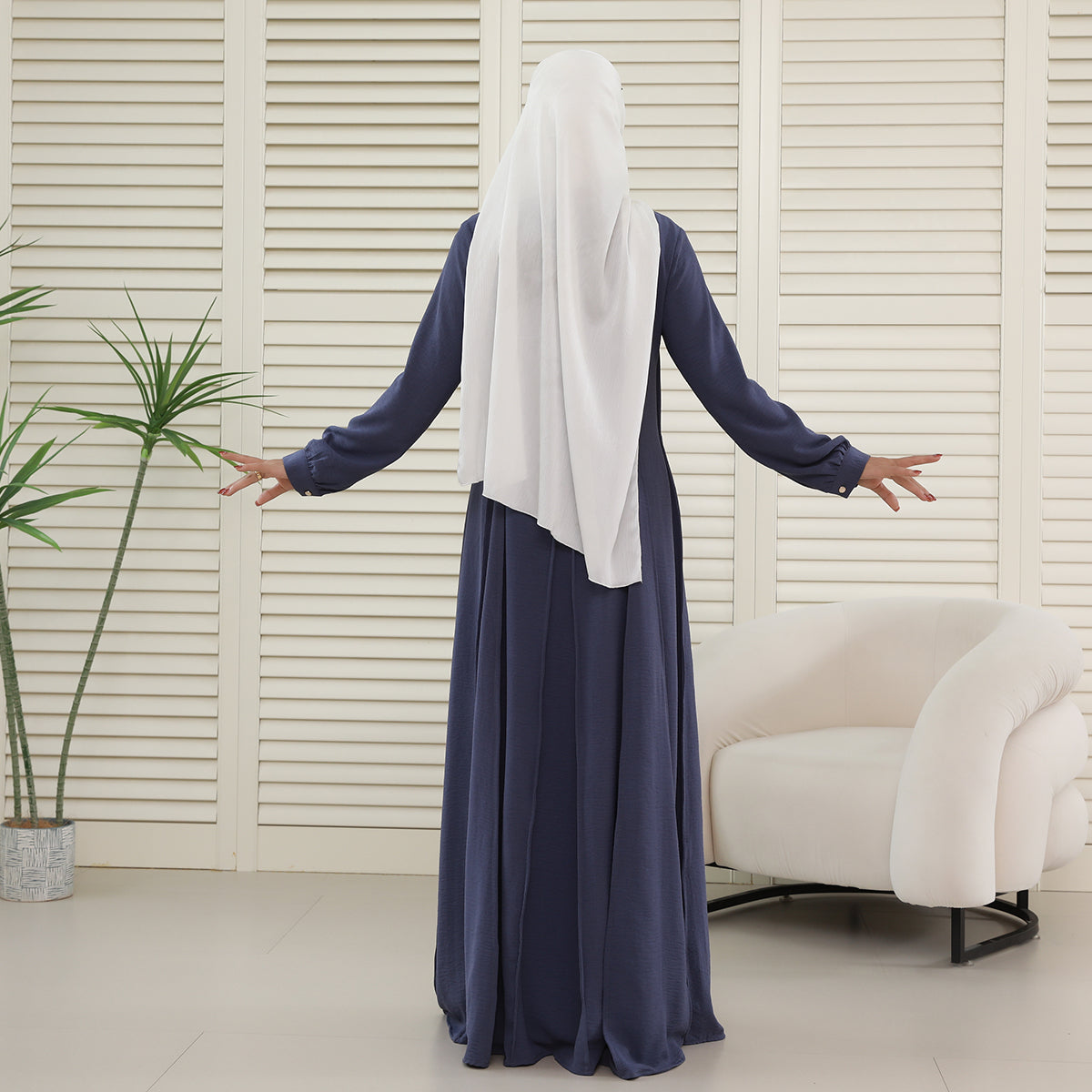 CEY Crinkle Maxi Abaya – Breathable Summer Modest Dress (NCA007)