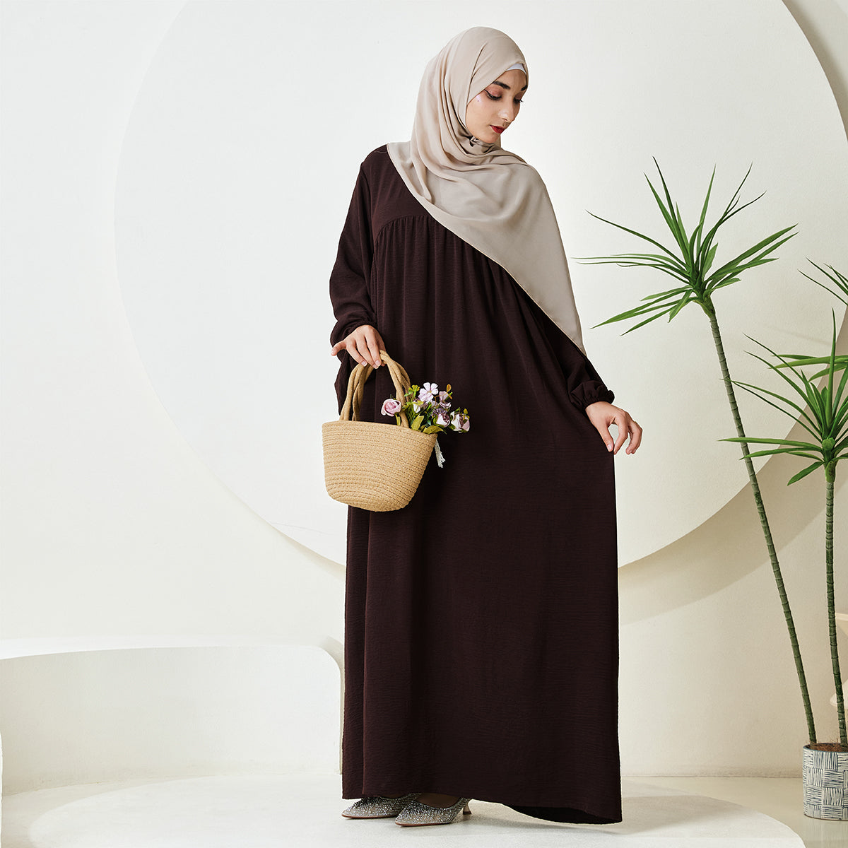 Reversible Abaya Made With Crepe Fabric(NCA004)