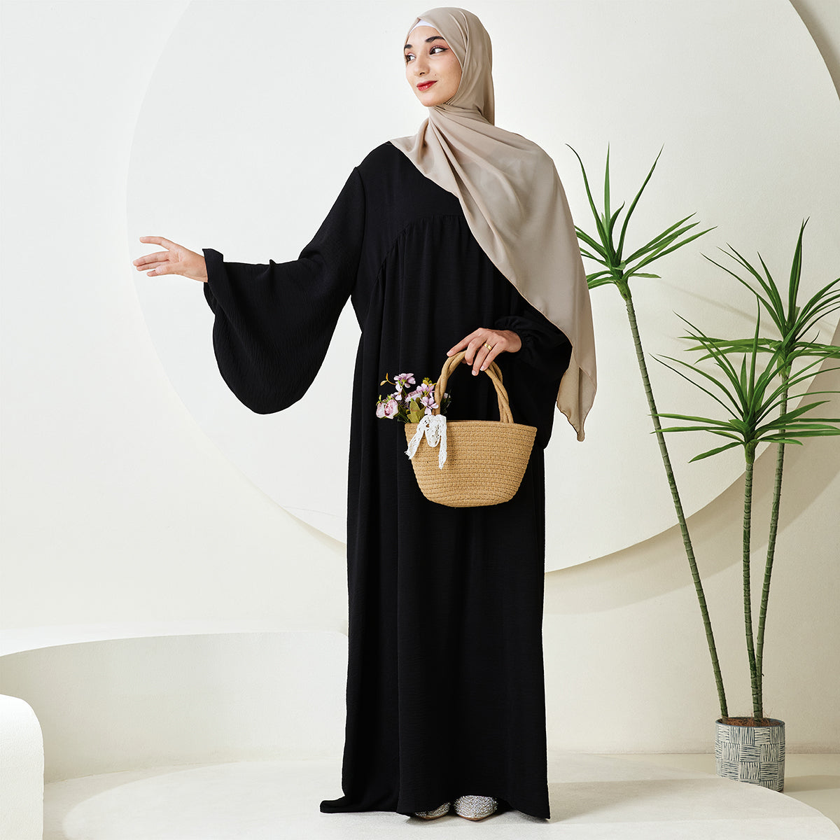 Reversible Abaya Made With Crepe Fabric（NCA004）