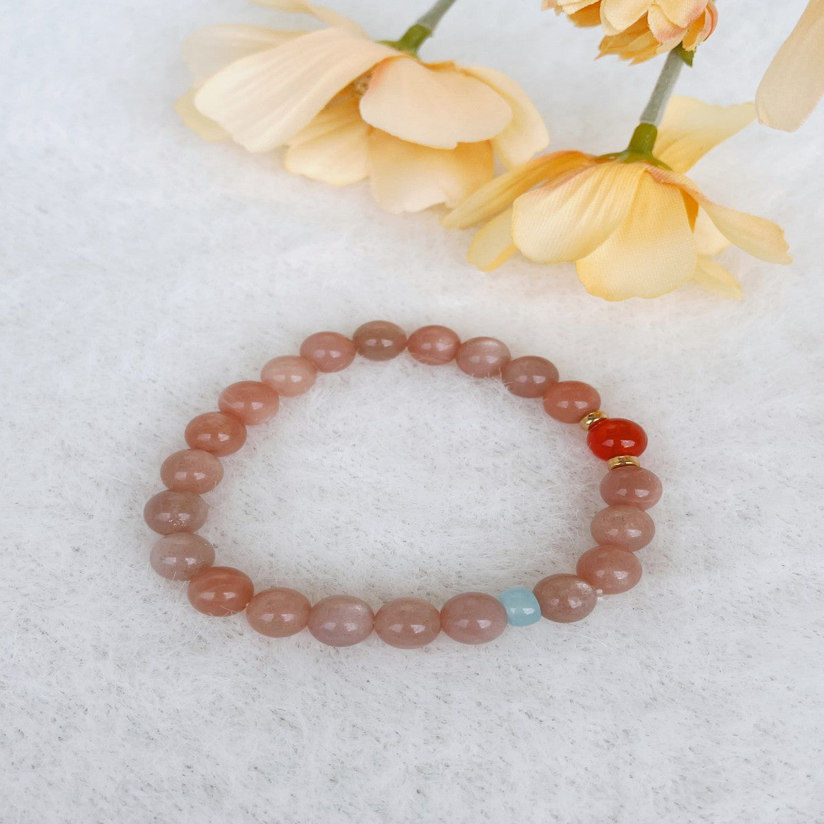 Handmade Glass Bead Bracelet – Elegant Minimalist Jewelry for Women(NCJ003)