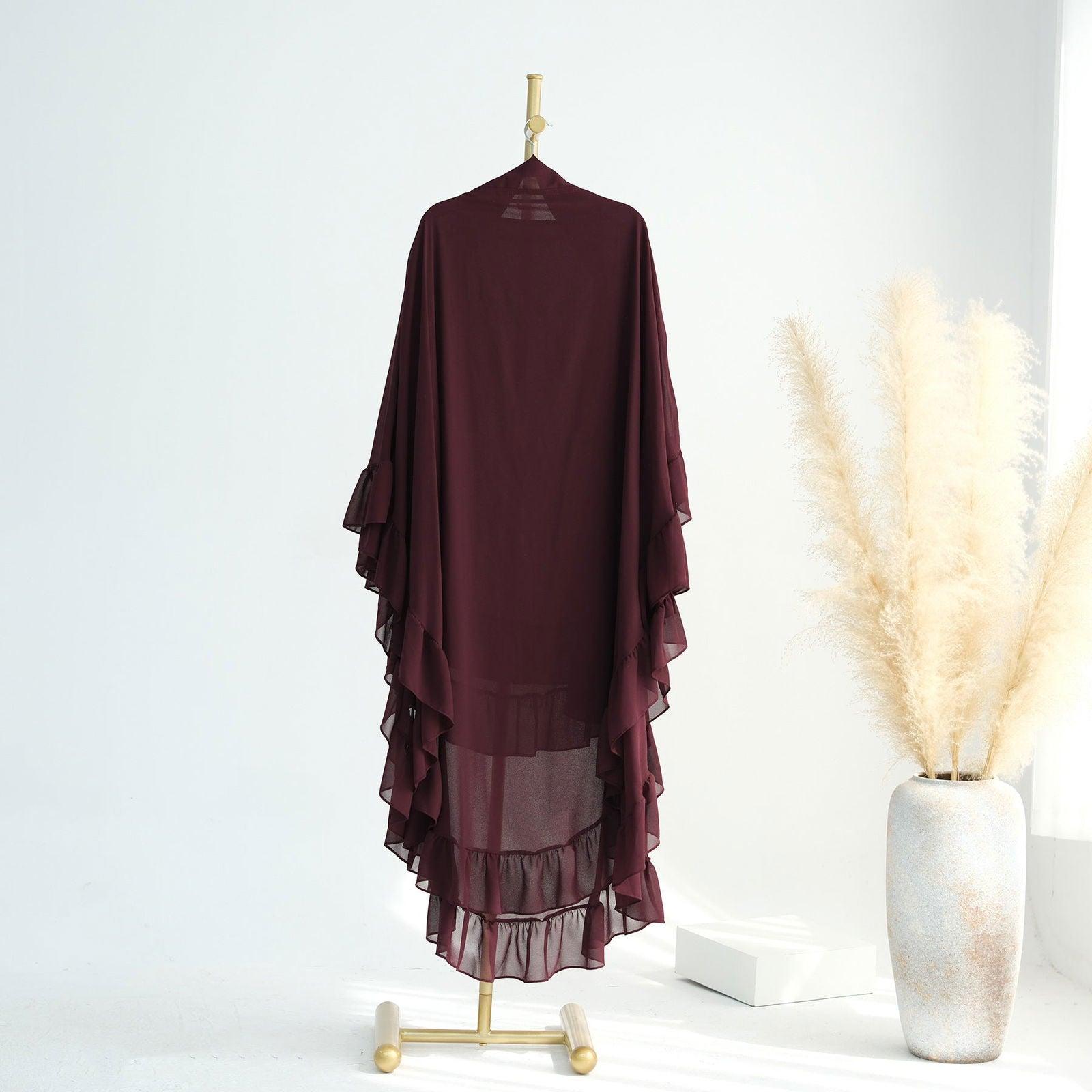 Long Headscarf Chiffon Khimar Abaya Muslim Maxi Hijab - MuMoModesty