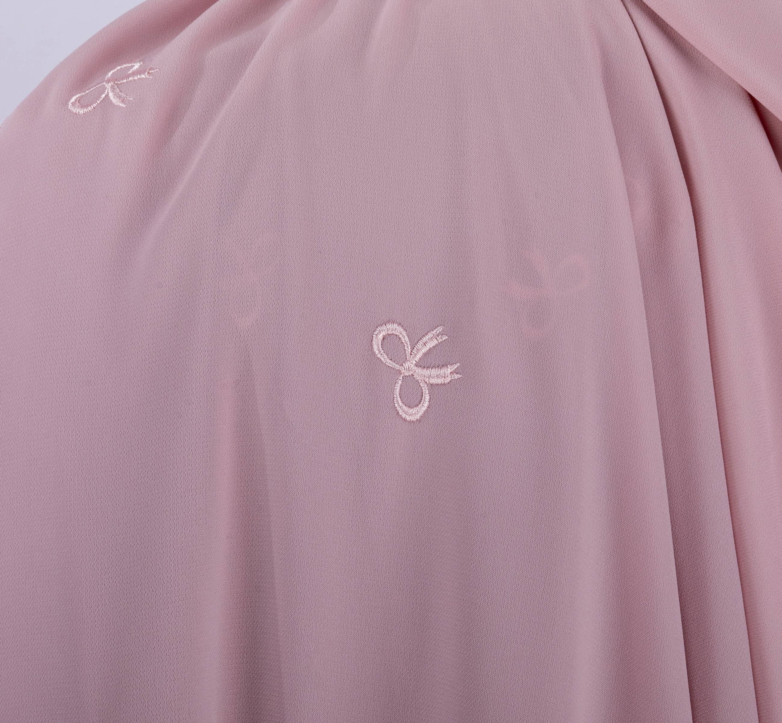 Bow Knot Hijab with Petal Edge – Premium Chiffon