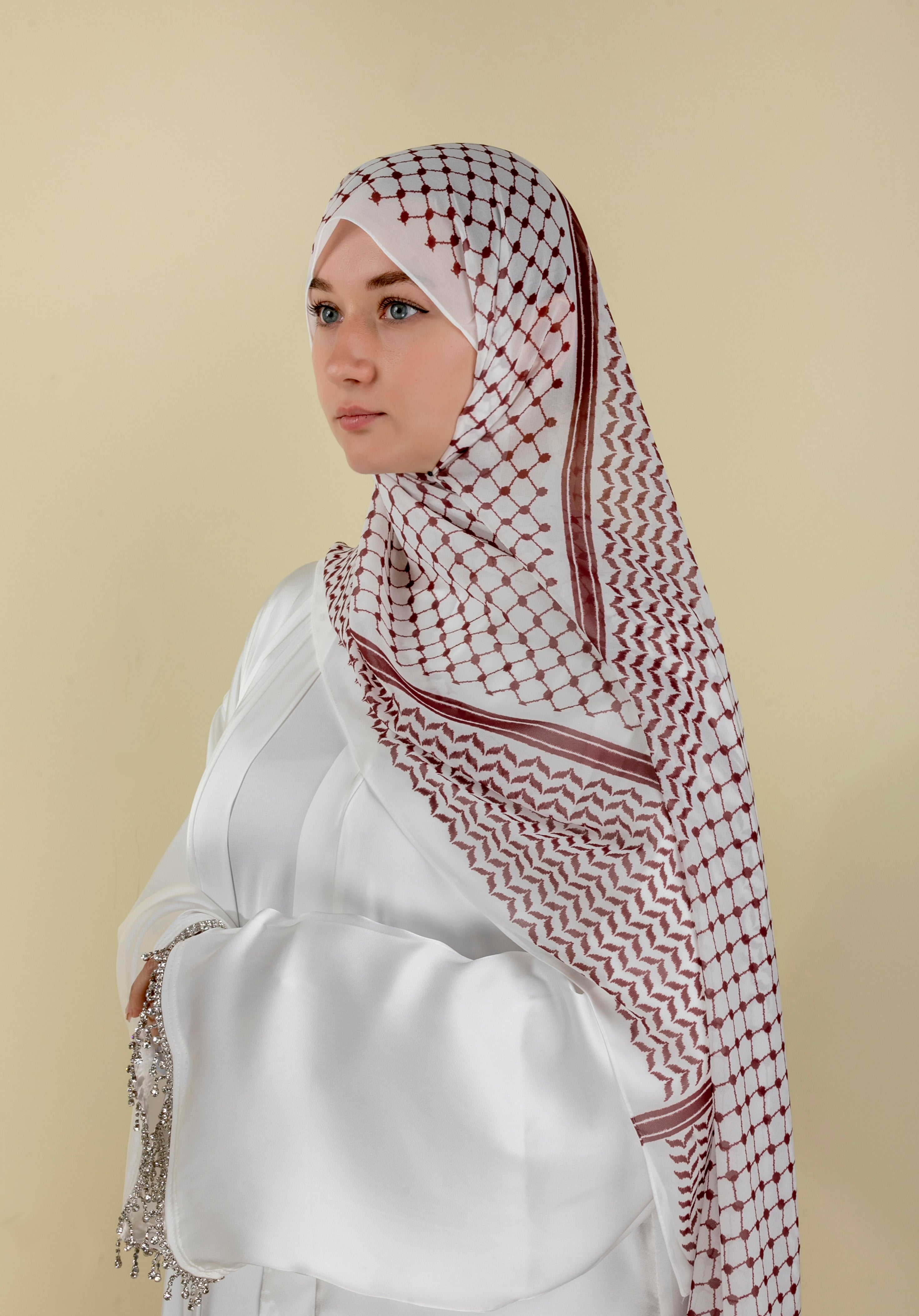 Chiffon Keffiyeh Hijab (NCH002)