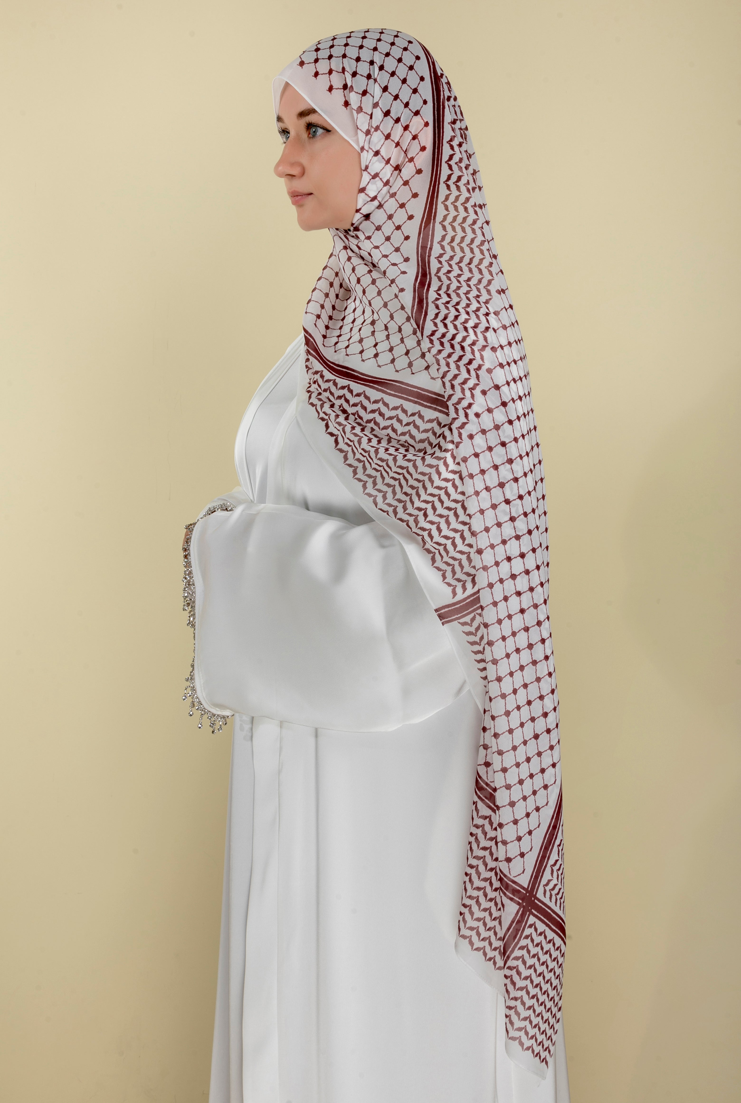 Chiffon Keffiyeh Hijab (NCH002)