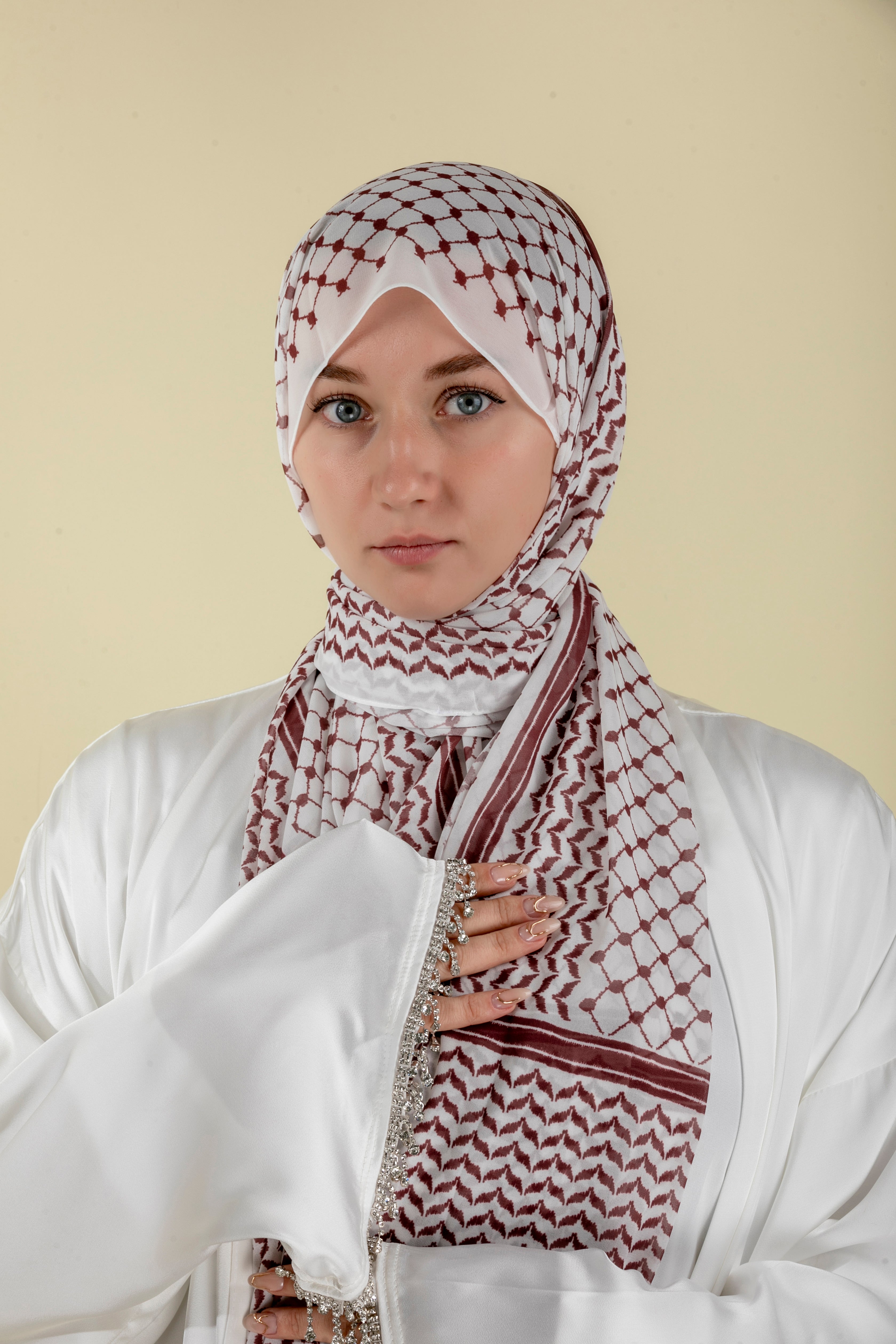 Chiffon Keffiyeh Hijab (NCH002)