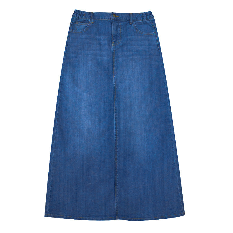 NCA001 Women's Maxi Denim Skirt A-linePlus Sizes