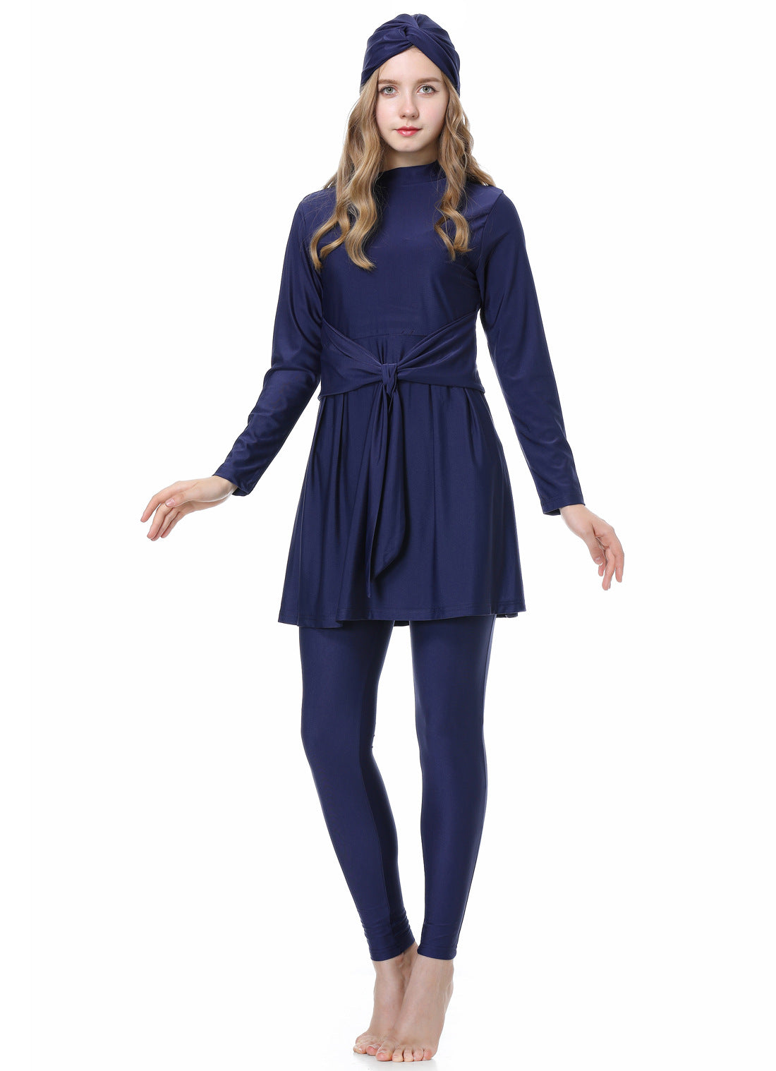 Modest Burkini Muslim Swimwear – 3-Piece Full Coverage Set with Hijab Cap