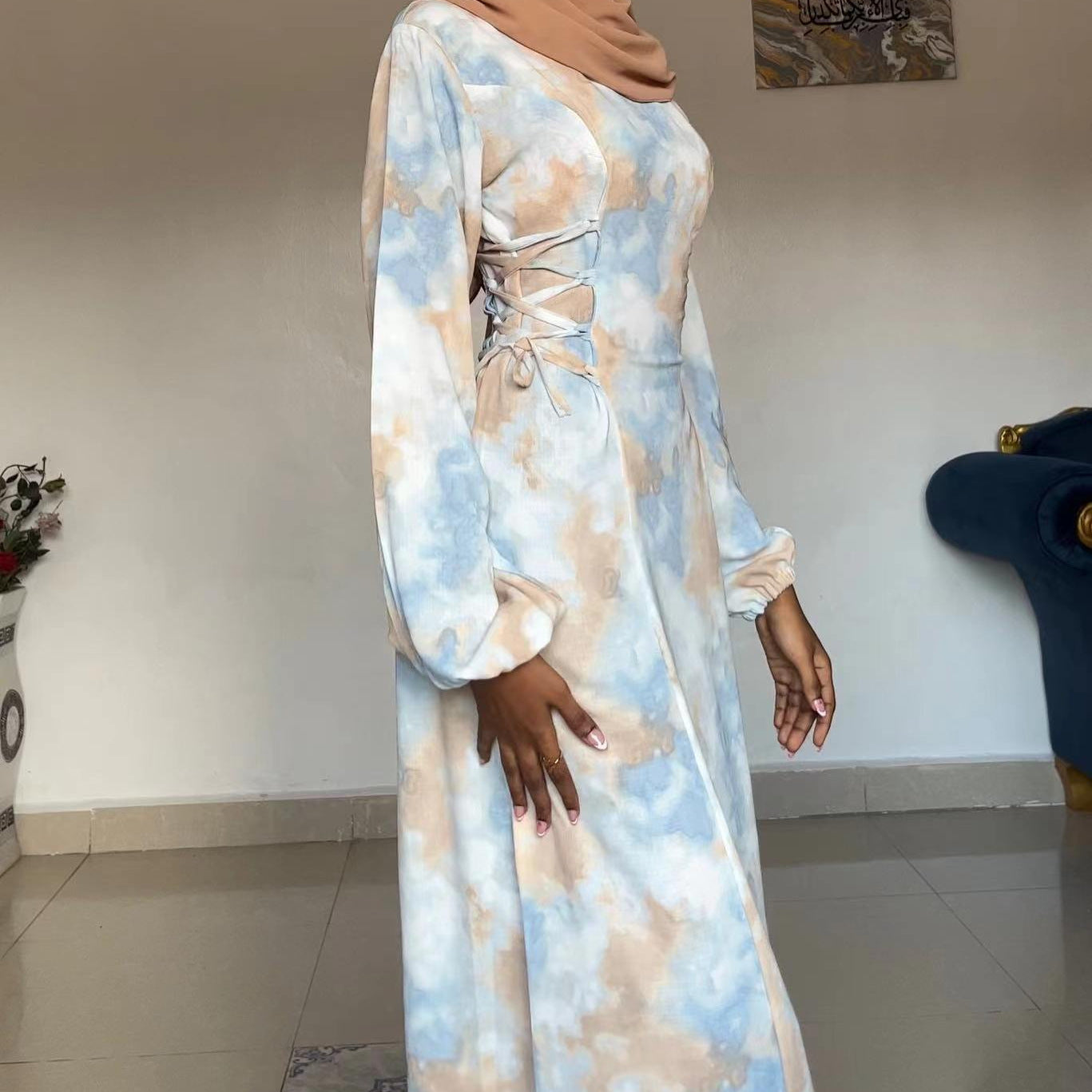 Narjis Floral Modest Dress