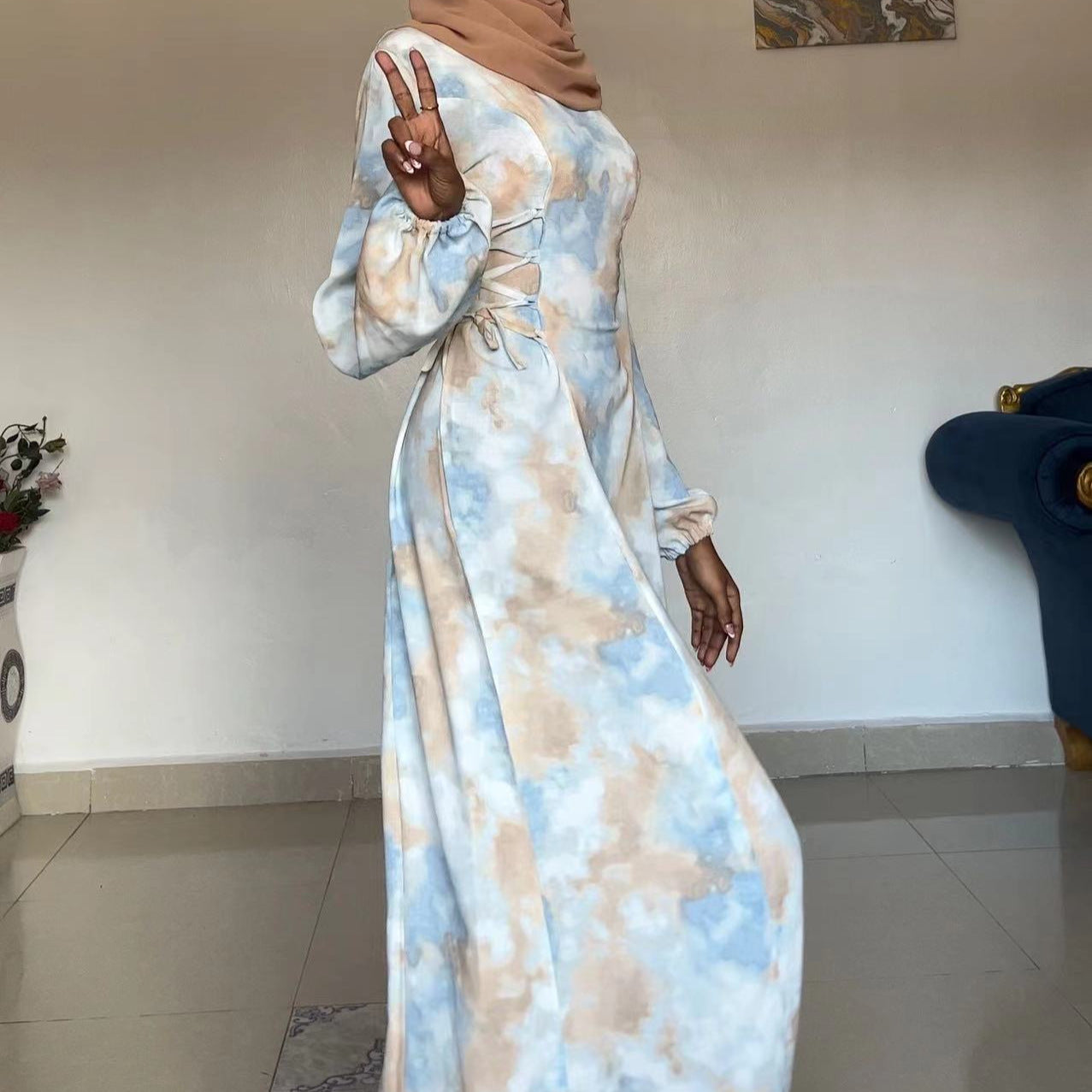 Narjis Floral Modest Dress