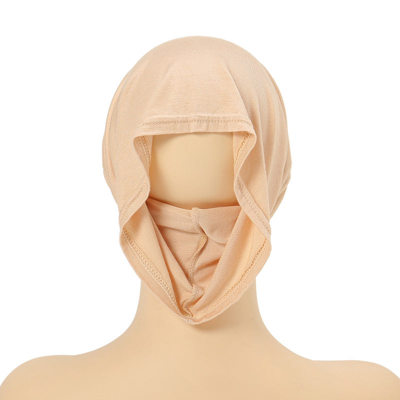 Stylish Cross-Front Turban Cap – Solid Color Silky Cotton